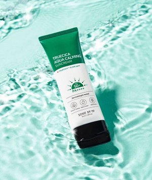 Солнцезащитный крем с комплексом центеллы Truecica Aqua Calming Sun Cream SPF50+ PA ++++