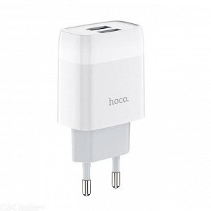 Cетевое зарядное устройство 2USB (2.4A) + кабель micro-USB Hoco C73A