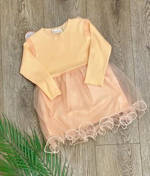 Murat Baby Очаровательное платье-бабочка. Цвет: Абрикос