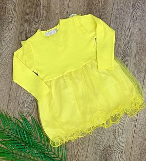 Murat Baby Очаровательное платье-бабочка. Цвет: Желтый