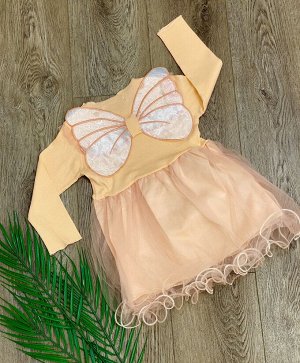 Murat Baby Очаровательное платье-бабочка. Цвет: Абрикос