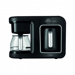 Кофемашина Karaca Hat_r Plus 2 в 1, черный хром