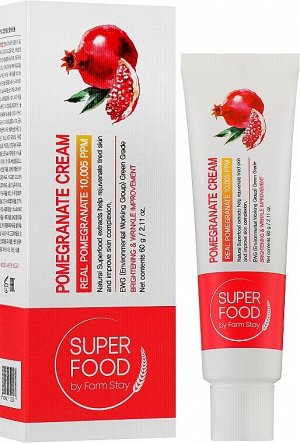 Farm Stay Крем для лица с экстрактом граната Super Food Pomegranate Cream, 60 гр
