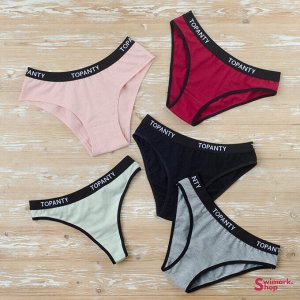 Набор женских трусов TOPANTY 1005, FIT, 5 шт/уп, Color Mix