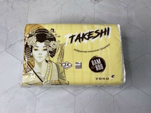НОВИНКА ! Салфетки YOKO Takeshi бамбук бумажные 150шт 2-х слойные в мягкой упаковке