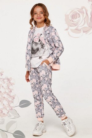 Брюки д/дев Juno SS21GJ550 Romantic Roses розы