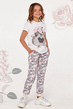 Натали Брюки д/дев Juno SS21GJ550 Romantic Roses розы