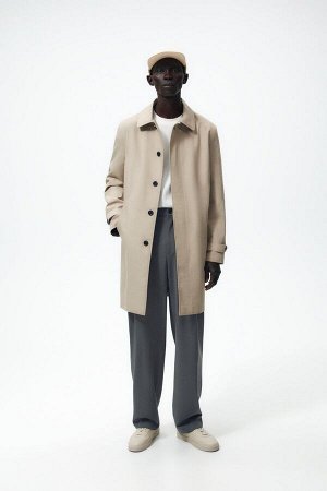 Water-repellent cotton trench пальто