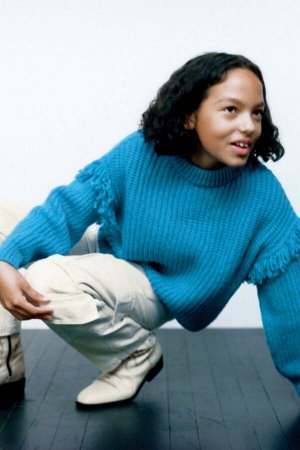 Fringed knit свитер