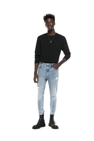 ZARA RIPPED TAPERED ДЖИНСЫ