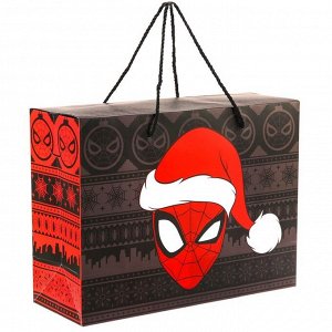 Пакет-коробка Happy New Year 15x40x30 см, Человек-Паук