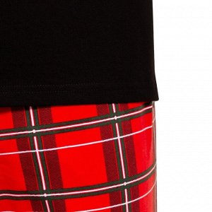 Пижама новогодняя мужская KAFTAN "New year", цвет красный/чёрный