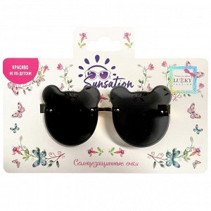 Солнцезащитные очки для детей "Мишки",без оправы,цв.стекол черный Т22457 Lukky
