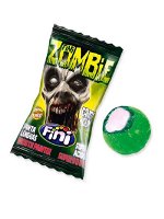 Леденцовая карамель кислая и красит язык в зеленый цвет Fini Zombie / Конфета Фини &quot;Зомби&quot; с жвачкой внутри  5,2 гр