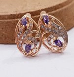 Серьги коллекция &quot;Дубай&quot; покрытие позолота, 8098, арт.447.018