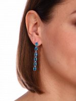 Серьги коллекция &quot;Дубай&quot;, висячие, покрытие позолота,  А01481, арт.747.128