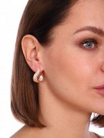 Серьги коллекция &quot;Дубай&quot;, покрытие позолота с фианитами, А3120, арт.747.094