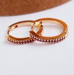 Серьги коллекция &quot;Xuping ML&quot; покрытие позолота, тёмно-розовые камни, 541207, арт.547.448