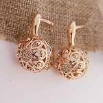 Серьги коллекция &quot;Дубай&quot; покрытие позолота, 241256, арт.547.905