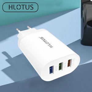 Сетевое зарядное устройство Hlotus Digital Display 3USB / QC 3.0, 5.1A