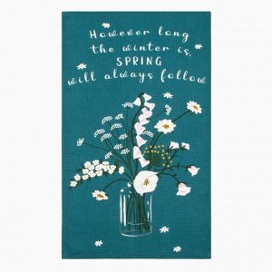 Набор кухонных полотенец Доляна Hello spring 35х60 см -4 шт, 100% хлопок, вафля 160 г/м2