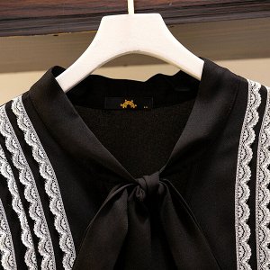 Костюм женский (платье + комбинация), цвет черный