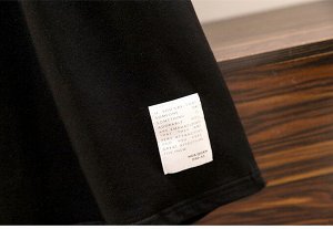 Костюм женский (толстовка с капюшоном + юбка), цвет черный