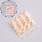 Ватные палочки на деревянной основе, заострённые, 7 см, 100 шт