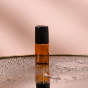 ONLITOP Флакон стеклянный для парфюма, со стеклянным роликом, 3 мл, цвет коричневый/чёрный