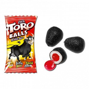 Жевательная резинка с вишнево - клубничным вкусом Fini Toro Balls / Жвачка  Фини "Торро Боллсс" с начинкой внутри 5 гр