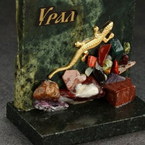 Фигурка настольная «Ящерица», скол с камнями, малый, МИКС