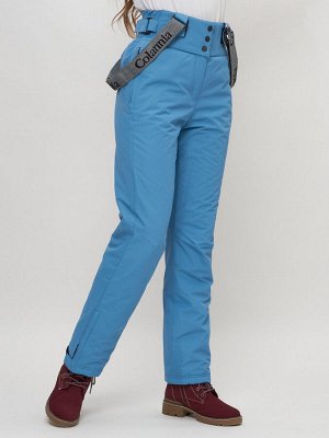Полукомбинезон брюки горнолыжные женские голубого цвета 66215Gl