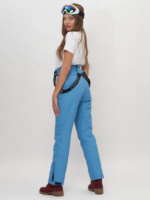 Полукомбинезон брюки горнолыжные женские голубого цвета 66215Gl