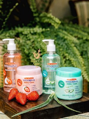 Крем для тела клубника, витамин Е и молоко Carebeau / Carebeau Vitamin E Milky Care Aloe Vera Cream