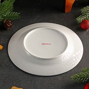 Тарелка десертная Доляна «Новый Год. Дед Мороз», 20,5?2 см