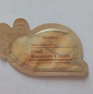 Deoproce Крем для лица восстанавливающий с муцином улитки Cream Recovery Snail, 2 мл (пробник)