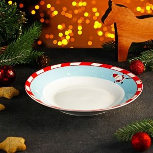 Тарелка суповая Доляна «Новый Год. Дед Мороз», 450 мл,  20,7?3,5 см