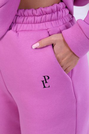 Костюм с брюками, футер с начесом 3-х нитка, розовый (799-13)