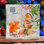 Салфетки бумажные  Home Classic &quot;Новогодняя беседа&quot;, 3 слоя, 20 листов