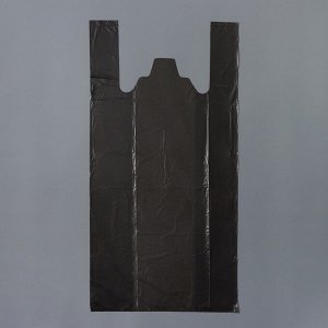 Мешки для мусора «Крепакоф», 30 л, с ручками, ПНД, 9 мкм, 46x58 см, 30 шт, цвет чёрный