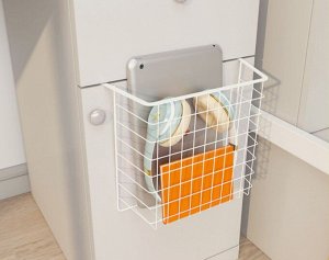 West VETTA Корзина подвесная на полку, 35х26х13,5см, металл, белый цвет