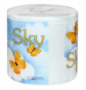 "SKY" Трехслойная туалетная бумага с ароматом ментола (в индивидуальной упаковке), 1 рулон