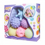 Развивающие тактильные, массажные мячики для малышей Soft Balls игрушка для Ванной подарок младенцу