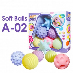 Развивающие тактильные, массажные мячики для малышей Soft Balls игрушка для Ванной подарок младенцу