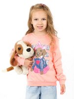 Футболка для девочек Baby Style МД 123  Длинный рукав, с принтом. Состав: 100%Хлопок(кулирка). пр. Узбекистан.