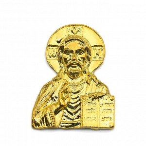 Накладка из силумина  "Иисус" цв. бронза, 27*37мм