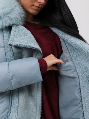 Женская зимняя куртка голубой