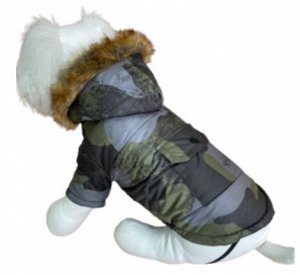 Куртка Аляска флис зеленый ДС 30см Pet Fashion