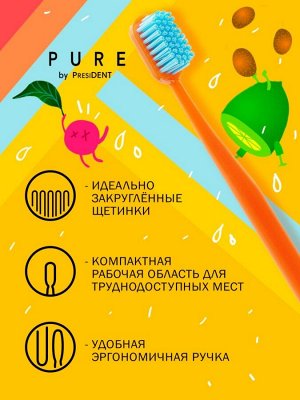 Зубная щетка PRESIDENT PURE HARD арт. 585 СЕТИ, шт