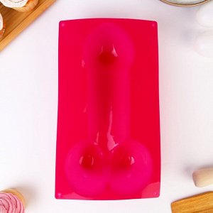 Форма для выпекания «Оральное удовольствие», силикон, 28 см, цвет розовый